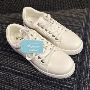 Vepose New York Memory Foam‎ Sneakers Size 6 Women's White Comfort Shoes NEW